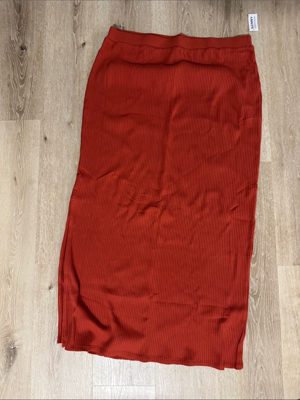 Old Navy Ribbed Midi Skirt in Burnt Orange XL Tall